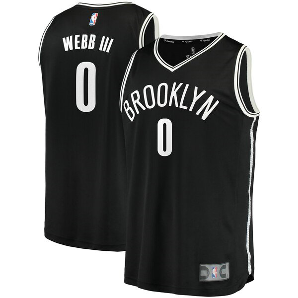 Camiseta baloncesto James Webb III 0 2019 Negro Brooklyn Nets Hombre