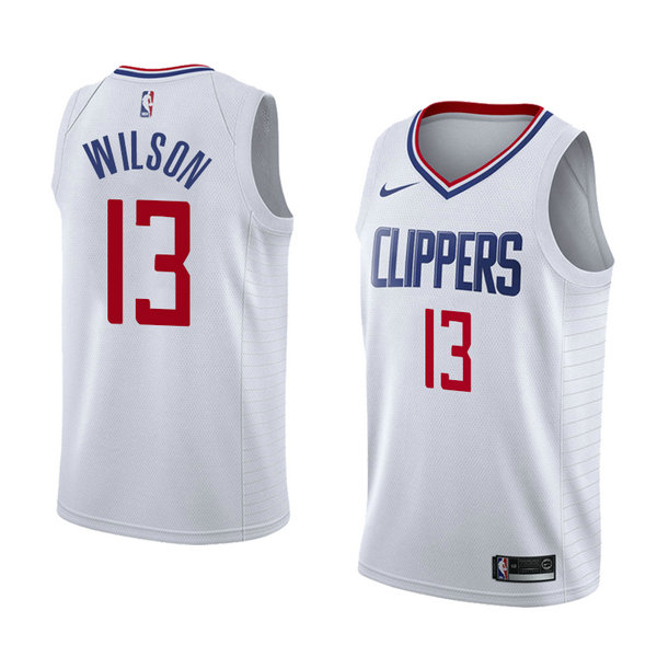 Camiseta baloncesto Jamil Wilson 13 Association 2018 Blanco Los Angeles Clippers Hombre