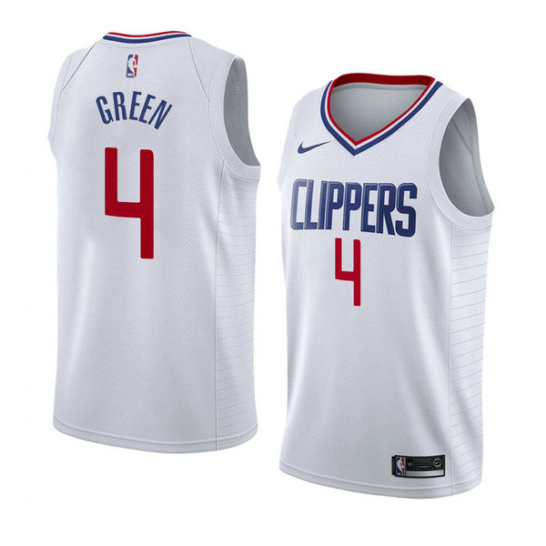 Camiseta baloncesto Jamychal Verde 4 Association 2018 Blanco Los Angeles Clippers Hombre