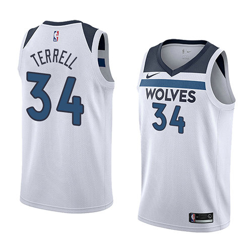 Camiseta baloncesto Jared Terrell 34 Association 2018 Blanco Minnesota Timberwolves Hombre