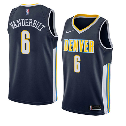 Camiseta baloncesto Jarred Vanderbilt 6 Icon 2018 Azul Denver Nuggets Hombre