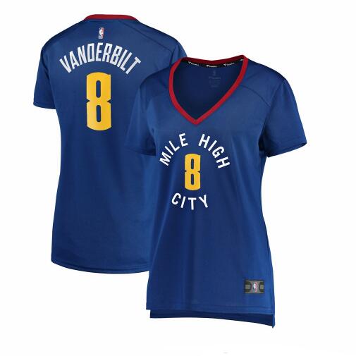 Camiseta baloncesto Jarred Vanderbilt 8 statement edition Azul Denver Nuggets Mujer