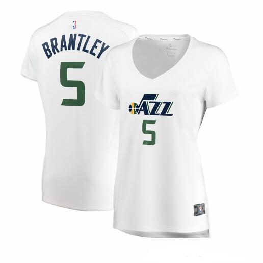 Camiseta baloncesto Jarrell Brantley 5 association edition Blanco Utah Jazz Mujer