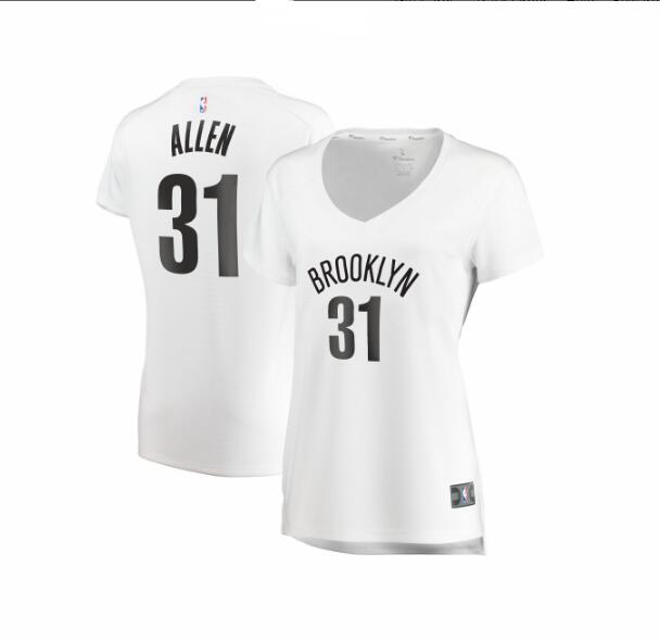 Camiseta baloncesto Jarrett Allen 31 association edition Blanco Brooklyn Nets Mujer
