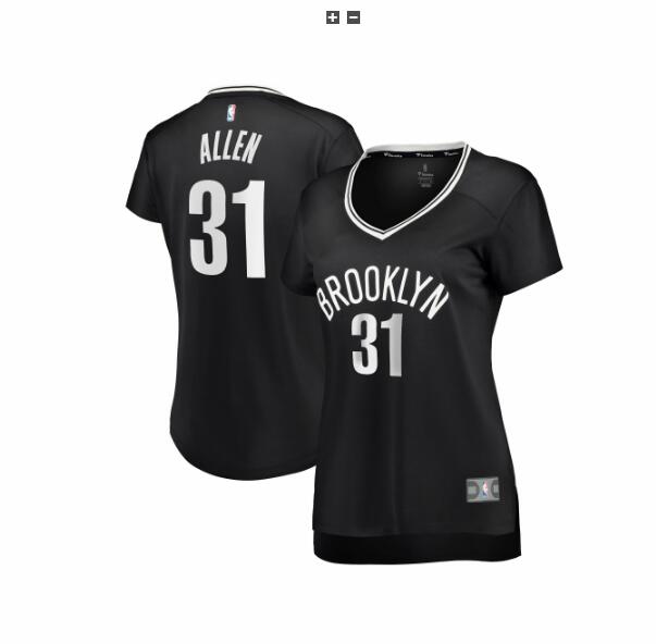 Camiseta baloncesto Jarrett Allen 31 icon edition Negro Brooklyn Nets Mujer