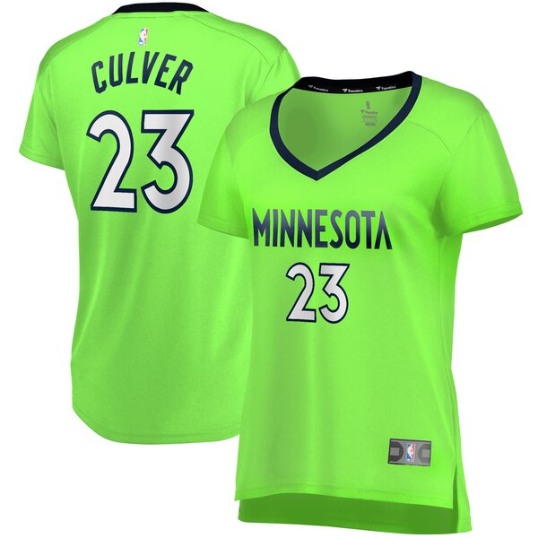 Camiseta baloncesto Jarrett Culver 23 statement edition Verde Minnesota Timberwolves Mujer