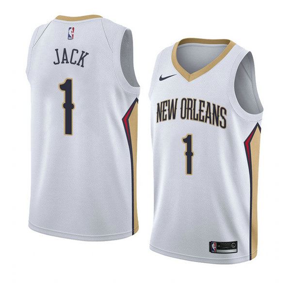 Camiseta baloncesto Jarrett Jack 1 Association 2018 Blanco New Orleans Pelicans Hombre