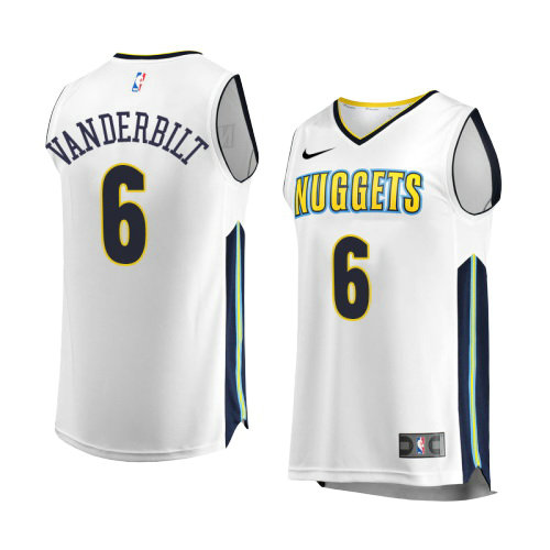 Camiseta baloncesto Jarrojo Vanderbilt 6 Association 2017-18 Blanco Denver Nuggets Hombre