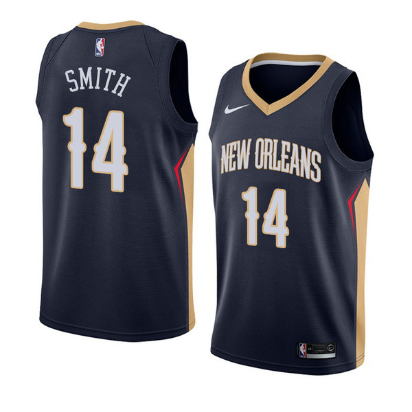 Camiseta baloncesto Jason Smith 14 Icon 2018 Azul New Orleans Pelicans Hombre