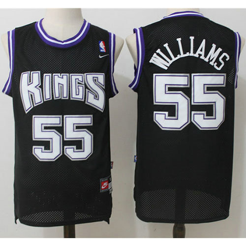 Camiseta baloncesto Jason Williams 55 Retros Negro Sacramento Kings Hombre