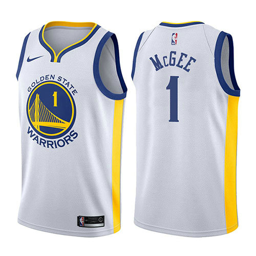 Camiseta baloncesto Javale McGee 1 Association 2017-18 Blanco Golden State Warriors Hombre