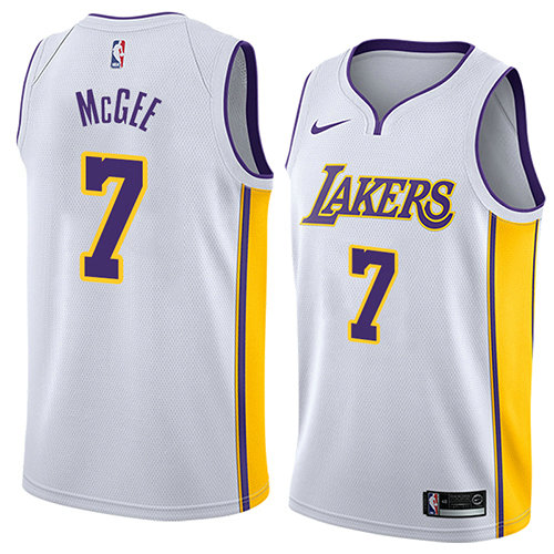Camiseta baloncesto Javale McGee 7 Association 2018 Blanco Los Angeles Lakers Hombre