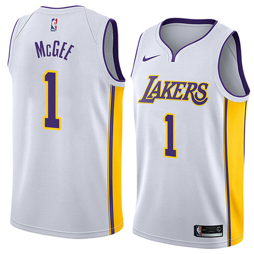 Camiseta baloncesto Javale Mcgee 1 Association 2018 Blanco Los Angeles Lakers Hombre