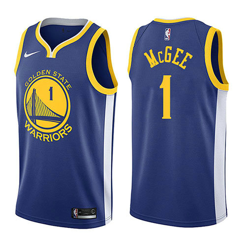 Camiseta baloncesto Javale Mcgee 1 Icon 2017-18 Azul Golden State Warriors Hombre