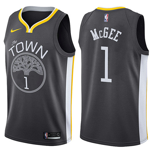 Camiseta baloncesto Javale Mcgee 1 The Town Statement 2017-18 Negro Golden State Warriors Hombre