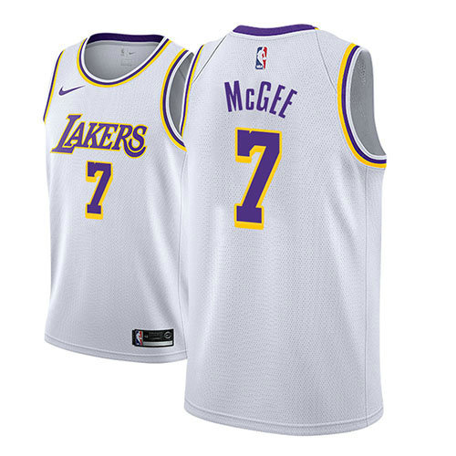Camiseta baloncesto Javale Mcgee 7 Association 2018-19 Blanco Los Angeles Lakers Hombre