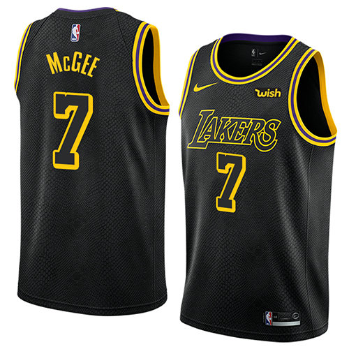 Camiseta baloncesto Javale Mcgee 7 Ciudad 2017-18 Negro Los Angeles Lakers Hombre