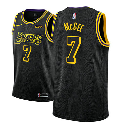 Camiseta baloncesto Javale Mcgee 7 Ciudad 2018 Negro Los Angeles Lakers Hombre