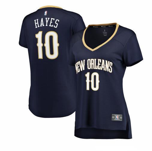 Camiseta baloncesto Jaxson Hayes 10 clasico Armada New Orleans Pelicans Mujer