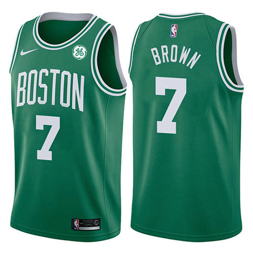 Camiseta baloncesto Jaylen Brown 7 2017-18 Verde Boston Celtics Hombre