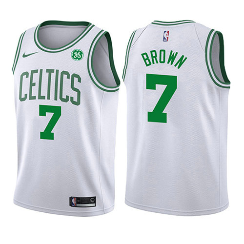 Camiseta baloncesto Jaylen Brown 7 Association 2017-18 Blanco Boston Celtics Nino