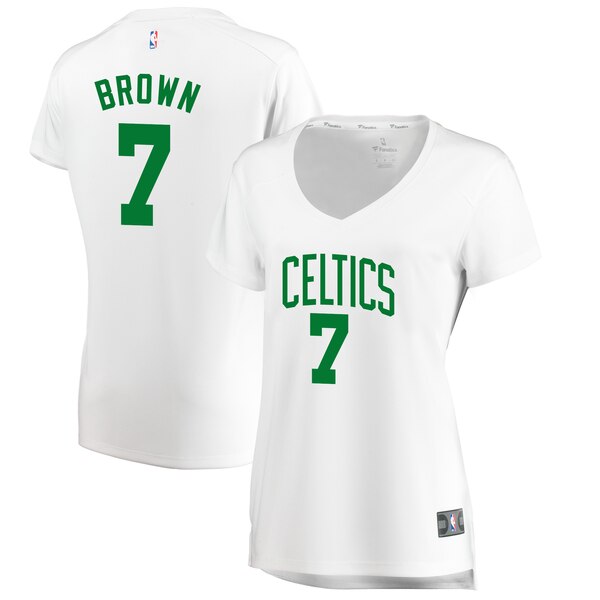 Camiseta baloncesto Jaylen Brown 7 association edition Blanco Boston Celtics Mujer