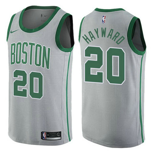 Camiseta baloncesto Jaylen Gordon 20 Hayward Ciudad 2017-18 Gris Boston Celtics Hombre