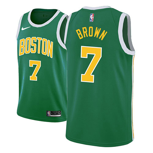 Camiseta baloncesto Jaylen Marron 7 Earned 2018-19 Verde Boston Celtics Hombre