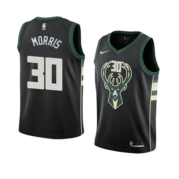 Camiseta baloncesto Jaylen Morris 30 Statement 2018 Negro Milwaukee Bucks Hombre