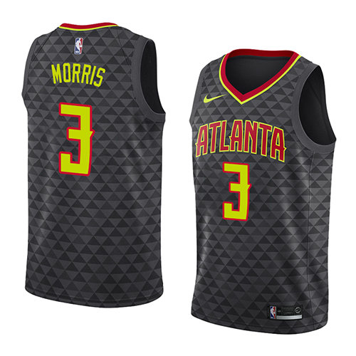Camiseta baloncesto Jaylen Morris 3 Icon 2018 Negro Atlanta Hawks Hombre