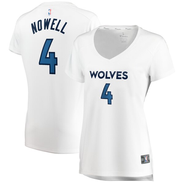 Camiseta baloncesto Jaylen Nowell 4 association edition Blanco Minnesota Timberwolves Mujer
