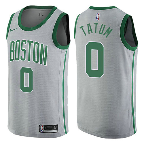 Camiseta baloncesto Jayson Tatum 0 Ciudad Gris Boston Celtics Hombre