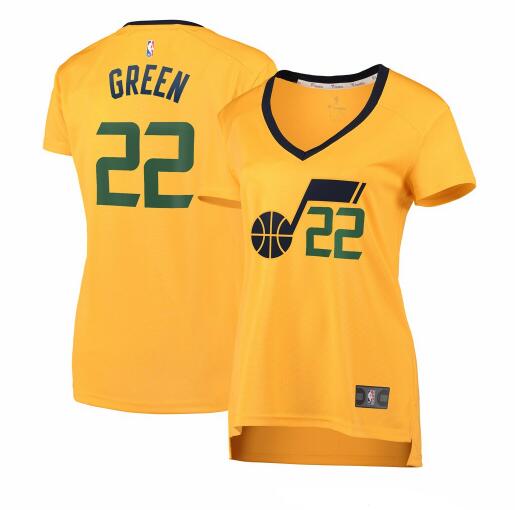 Camiseta baloncesto Jeff Green 22 statement edition Amarillo Utah Jazz Mujer