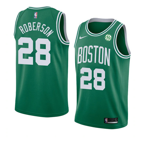 Camiseta baloncesto Jeff Roberson 28 Icon 2018 Verde Boston Celtics Hombre