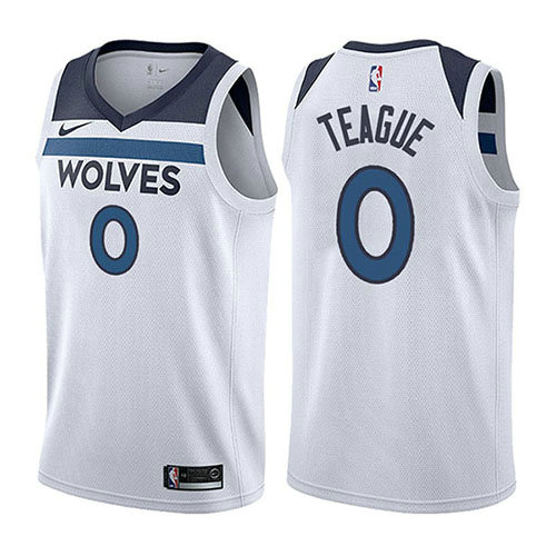 Camiseta baloncesto Jeff Teague 0 Association 2017-18 Blanco Minnesota Timberwolves Hombre