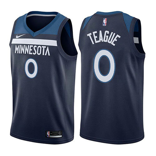 Camiseta baloncesto Jeff Teague 0 Icon 2017-18 Azul Minnesota Timberwolves Hombre