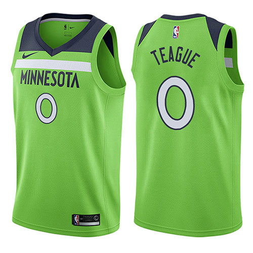 Camiseta baloncesto Jeff Teague 0 Statement 2017-18 Verde Minnesota Timberwolves Hombre