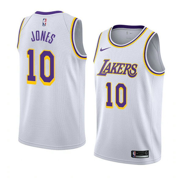 Camiseta baloncesto Jemerrio Jones 10 Association 2018-19 Blanco Los Angeles Lakers Hombre