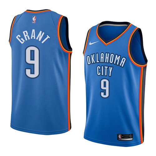 Camiseta baloncesto Jerami Grant 9 Icon 2018 Azul Oklahoma City Thunder Hombre
