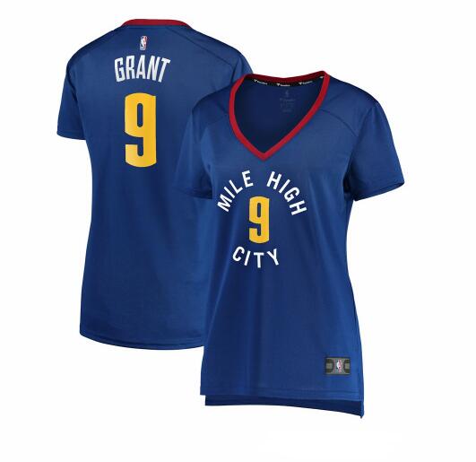 Camiseta baloncesto Jerami Grant 9 statement edition Azul Denver Nuggets Mujer