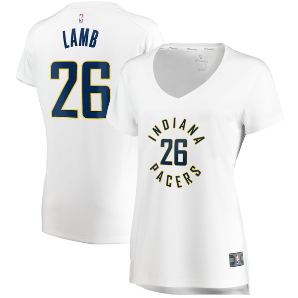 Camiseta baloncesto Jeremy Lamb 26 association edition Blanco Indiana Pacers Mujer