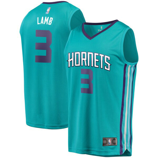 Camiseta baloncesto Jeremy Lamb 3 2019 Azul Charlotte Hornets Hombre