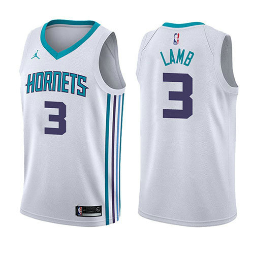 Camiseta baloncesto Jeremy Lamb 3 Association 2017-18 Blanco Charlotte Hornets Hombre