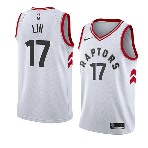 Camiseta baloncesto Jeremy Lin 17 Association 2018 Blanco Toronto Raptors Hombre
