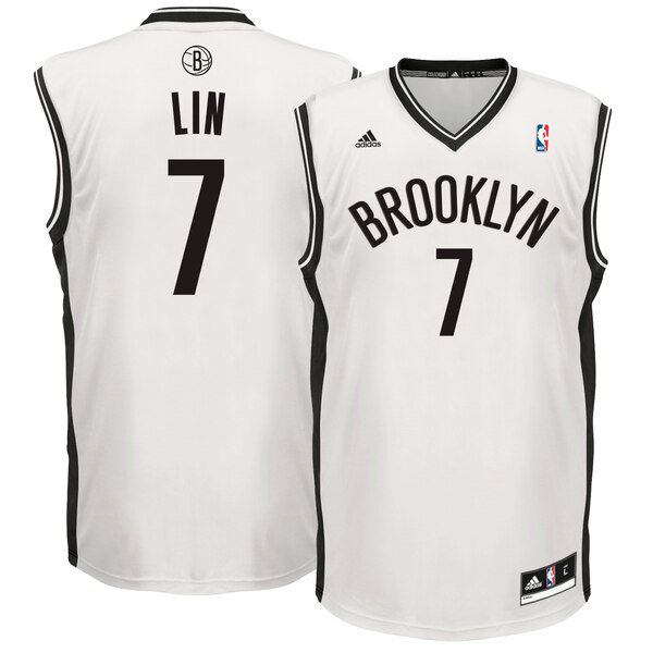 Camiseta baloncesto Jeremy Lin 7 2019 Blanco Brooklyn Nets Hombre