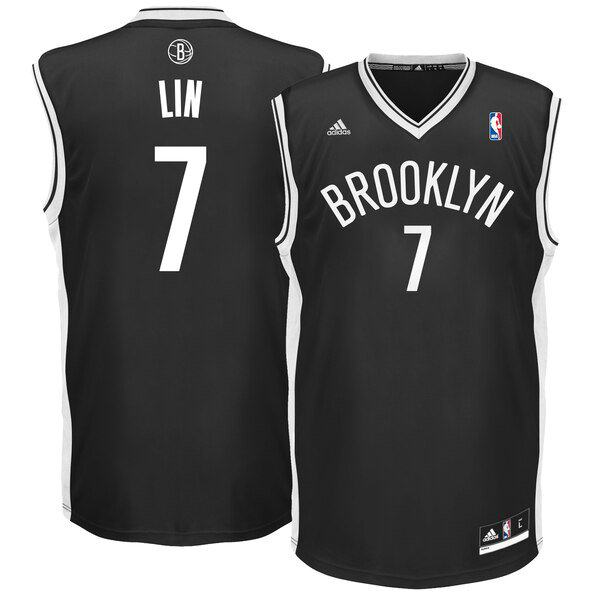Camiseta baloncesto Jeremy Lin 7 2019 Negro Brooklyn Nets Hombre