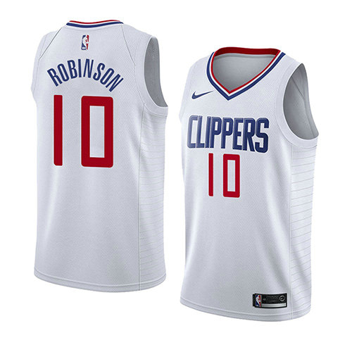 Camiseta baloncesto Jerome Robinson 10 Association 2018 Blanco Los Angeles Clippers Hombre