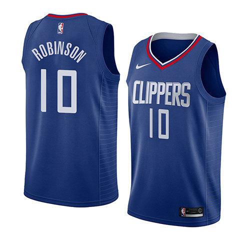 Camiseta baloncesto Jerome Robinson 10 Icon 2018 Azul Los Angeles Clippers Hombre