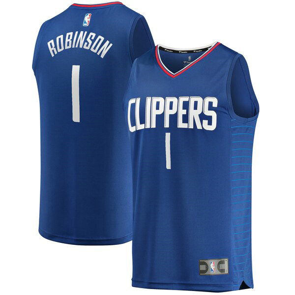 Camiseta baloncesto Jerome Robinson 1 Icon Edition Azul Los Angeles Clippers Hombre