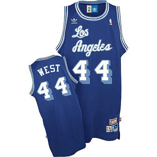Camiseta baloncesto Jerry West 24 Retro Azul Los Angeles Lakers Hombre